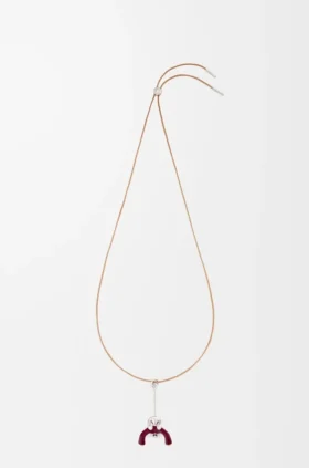 «Seated Acrobat»-Anhänger aus Sterlingsilber und Kristallen