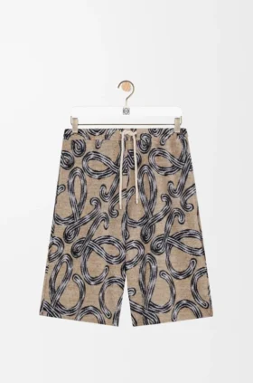 Shorts aus Jacquard-Frottee