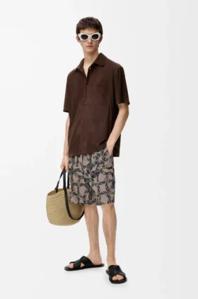 Shorts aus Jacquard-Frottee