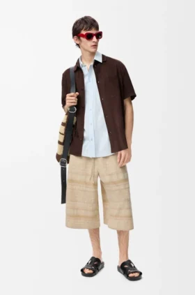 Shorts mit Kordelzug aus Denim Shorts mit Kordelzug aus Denim