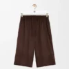 Shorts mit Kordelzug aus Ziegenveloursleder Shorts mit Kordelzug aus Ziegenveloursleder