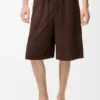 Shorts mit Kordelzug aus Ziegenveloursleder Shorts mit Kordelzug aus Ziegenveloursleder
