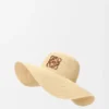 Sonnenhut aus Raffia und Kalbsleder Sonnenhut aus Raffia und Kalbsleder