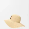 Sonnenhut aus Raffia und Kalbsleder Sonnenhut aus Raffia und Kalbsleder