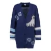 SS21 Grosse mehrfarbige Strickjacke Marineblau S359330Xbr-5095