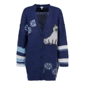 SS21 Grosse mehrfarbige Strickjacke Marineblau S359330Xbr-5095