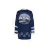 SS21 Grosse mehrfarbige Strickjacke Marineblau S359330Xbr-5095
