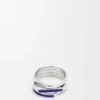 Stapelring aus Sterlingsilber und Emaille