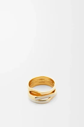Stapelring aus Sterlingsilber und Emaille