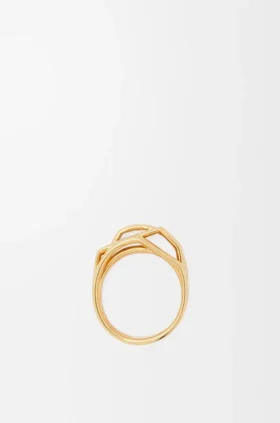 Stapelring aus Sterlingsilber und Emaille