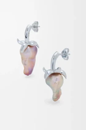 Strawberry-Ohrringe aus Sterlingsilber und Perle