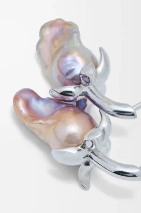 Strawberry-Ohrringe aus Sterlingsilber und Perle