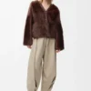 Strickjacke aus Lammfell