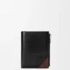 Switch Slim Compact Portemonnaie aus geschmeidigem genarbtem Kalbsleder und Wildleder
