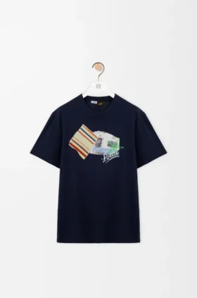 T-Shirt in lockerer Passform aus technischer Baumwolle