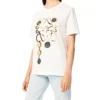 T-Shirt mit Alphabet-Aufdruck, kurzärmelig, weiss S359333Xbp