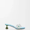 Toy-Sandalen mit Kristallblumen aus PVC Toy-Sandalen mit Kristallblumen aus PVC