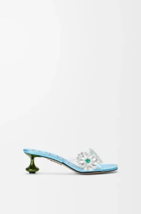 Toy-Sandalen mit Kristallblumen aus PVC Toy-Sandalen mit Kristallblumen aus PVC