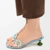 Toy-Sandalen mit Kristallblumen aus PVC Toy-Sandalen mit Kristallblumen aus PVC