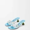 Toy-Sandalen mit Kristallblumen aus PVC Toy-Sandalen mit Kristallblumen aus PVC