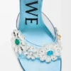 Toy-Sandalen mit Kristallblumen aus PVC Toy-Sandalen mit Kristallblumen aus PVC