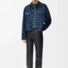 Trucker-Jacke aus Ziegenveloursleder Trucker-Jacke aus Ziegenveloursleder