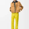Trucker-Jacke aus Ziegenveloursleder Trucker-Jacke aus Ziegenveloursleder