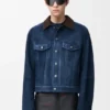Trucker-Jacke aus Ziegenveloursleder Trucker-Jacke aus Ziegenveloursleder