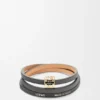 Twist-Armreif aus Kalbsleder