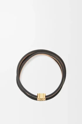 Twist-Armreif aus Kalbsleder