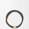 Twist-Armreif aus Kalbsleder