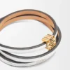 Twist-Armreif aus Kalbsleder
