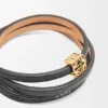 Twist-Armreif aus Kalbsleder