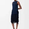 Verziertes Kleid aus Viskose Verziertes Kleid aus Viskose