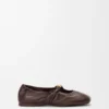 Weiche Ballerinas mit Pebble-Muster aus Nappa-Lammleder Weiche Ballerinas mit Pebble-Muster aus Nappa-Lammleder