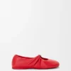 Weiche Ballerinas mit Pebble-Muster aus Nappa-Lammleder Weiche Ballerinas mit Pebble-Muster aus Nappa-Lammleder
