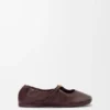 Weiche Ballerinas mit Pebble-Muster aus Nappa-Lammleder Weiche Ballerinas mit Pebble-Muster aus Nappa-Lammleder