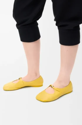 Weiche Ballerinas mit Pebble-Muster aus Nappa-Lammleder