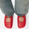 Weiche Ballerinas mit Pebble-Muster aus Nappa-Lammleder Weiche Ballerinas mit Pebble-Muster aus Nappa-Lammleder