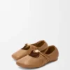 Weiche Ballerinas mit Pebble-Muster aus Nappa-Lammleder