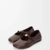 Weiche Ballerinas mit Pebble-Muster aus Nappa-Lammleder Weiche Ballerinas mit Pebble-Muster aus Nappa-Lammleder