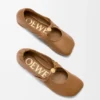 Weiche Ballerinas mit Pebble-Muster aus Nappa-Lammleder