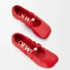 Weiche Ballerinas mit Pebble-Muster aus Nappa-Lammleder Weiche Ballerinas mit Pebble-Muster aus Nappa-Lammleder