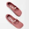 Weiche Ballerinas mit Pebble-Muster aus Nappa-Lammleder Weiche Ballerinas mit Pebble-Muster aus Nappa-Lammleder