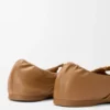 Weiche Ballerinas mit Pebble-Muster aus Nappa-Lammleder