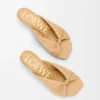 Weiche Pantolette mit «Pebble»-Design aus Stoff in Raffia-Optik