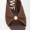 Weiche Pantolette mit «Pebble»-Design aus Stoff in Raffia-Optik