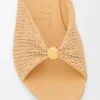 Weiche Pantolette mit «Pebble»-Design aus Stoff in Raffia-Optik Weiche Pantolette mit «Pebble»-Design aus Stoff in Raffia-Optik