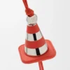 Work Cone-Anhänger aus Messing und Kalbsleder Work Cone-Anhänger aus Messing und Kalbsleder
