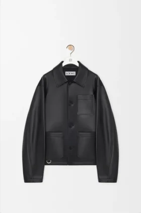 Workwear-Jacke aus Nappa-Lammleder